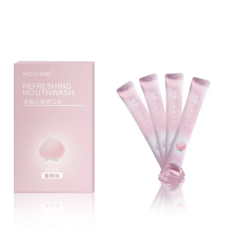 Custom 10ml Fruit Flavor Alcohol Free Fresh Breath Travel Disposable Portable Pocket Satchet Mouthwash Stick