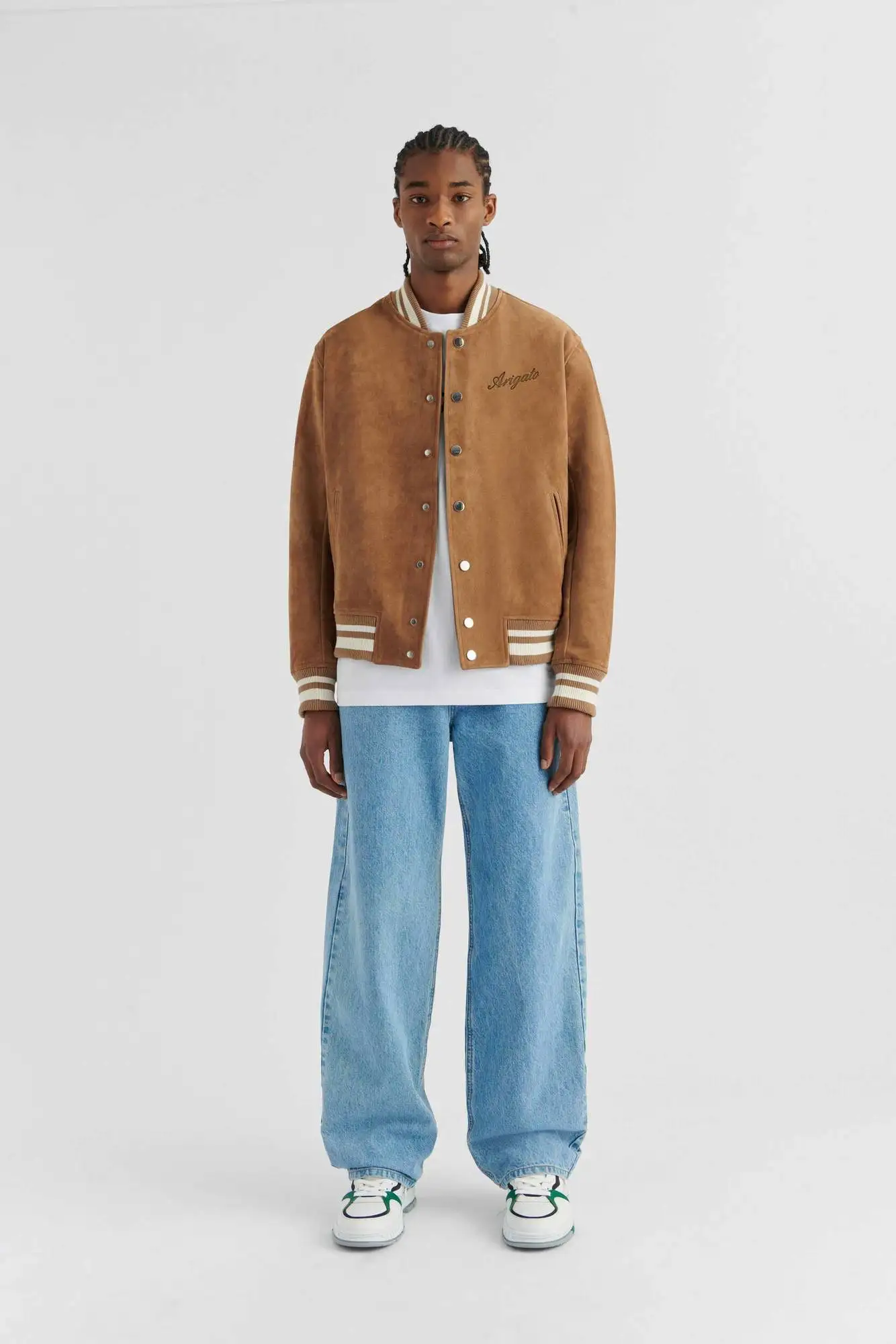 Customize Streetwear Faux Winter Thick Fleece Lined Padded  Mature Baseball Jackets Suede Bomber Varsity Jackets Men