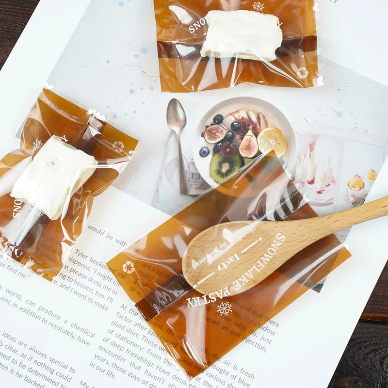 Snack Food Bags Manufacture Custom Printed Opp Plastic Candy Biscuits Cookie Self Adhesive Seal Gift Food Bread Packaging Bags