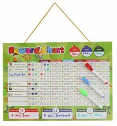 Custom Educational Wall Magnetic Chore Reward Chart for Kids and Family