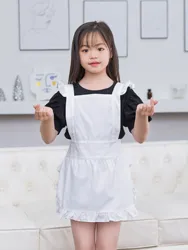 Wholesale Price Clear Cotton Restaurant Kitchen Chef Children white lace apron