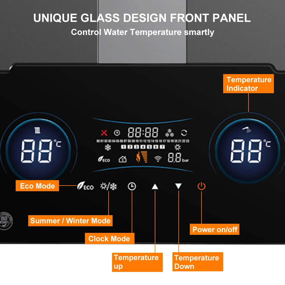 ROC 20KW-30KW Handcrafted Modern Look Gas Boiler Room Heating Indoor Electric Water Heater and Hot Water Supply for Home