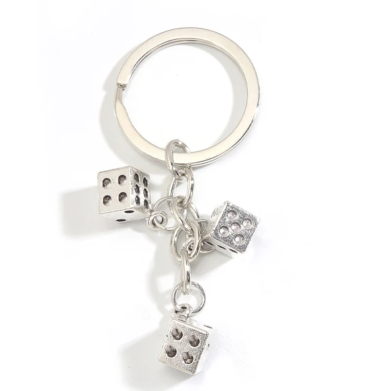 Fashion Punk Dice Key chain Recreation Key Chains For Making DIY Handmade  Jewelry Accessories