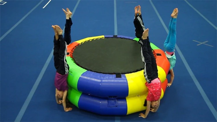 High Quality Fitness Wheel Yoga Gymnastics Wheel Tranpoline Jumping Round Bounce House Inflatable Game