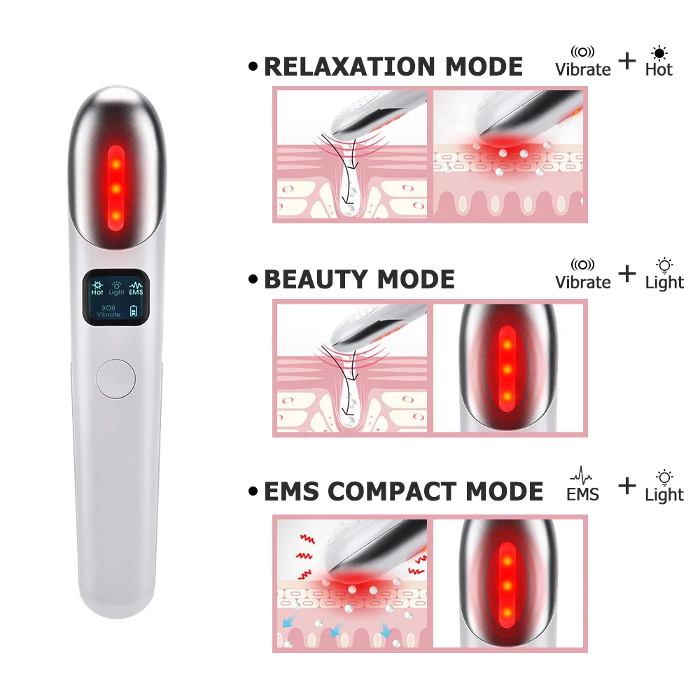 
USB Rechargeable 4-in-1 Anti Wrinkle Anti Aging Massage Device Vibration Instrument Relieve Eye Fatigue Electric Eye Massager <span style=