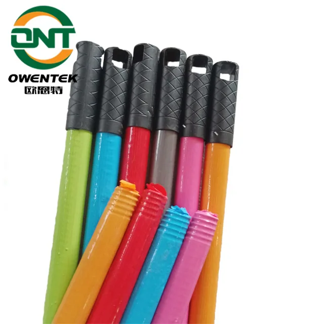 Less Than 1 Dollar Owentek 120cm Ribbed PVC Coated Broom Stick Colored Mop Handle Household Items