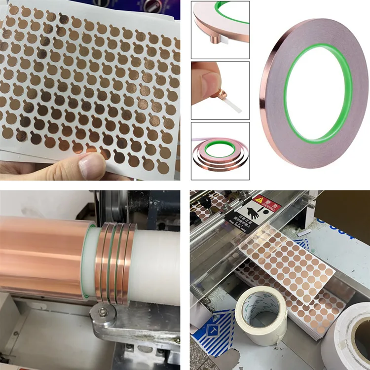 Die-cut single and double conductive tape use for anti-interference masking copper foil tape