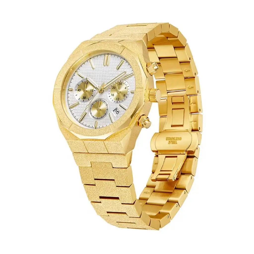 Wholesale Custom Reloj Relogio Design Men Quartz Watch Chronograph Steel Brand Multifunction  Automatic Mechanical Mens Watch