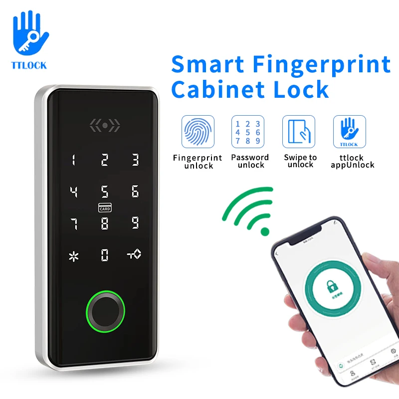 Ttlock 13,56 МГц RFID цифровой замок выдвижного ящика, для похода в спа-салон, плавательный бассейн тренажерный зал, электронные Замок шкафа, биометрический идентифицирующий замок с отпечатками пальцев электронный замок