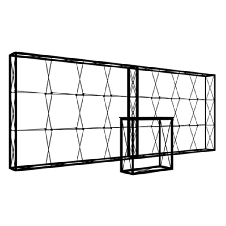 20ft SEG Tension Fabric Display racks Frame And Printing small corner expo booth  promotion show booth displays