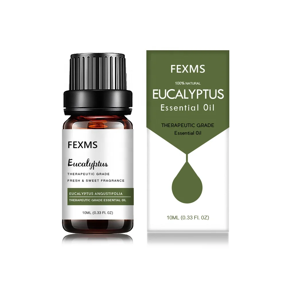 FEXMS 100% Pure Natural Eucalyptus Essential Oil 10ml Premium Quality for Skin Body Massage Oil and Aromatherapy Eucalyptus Oil
