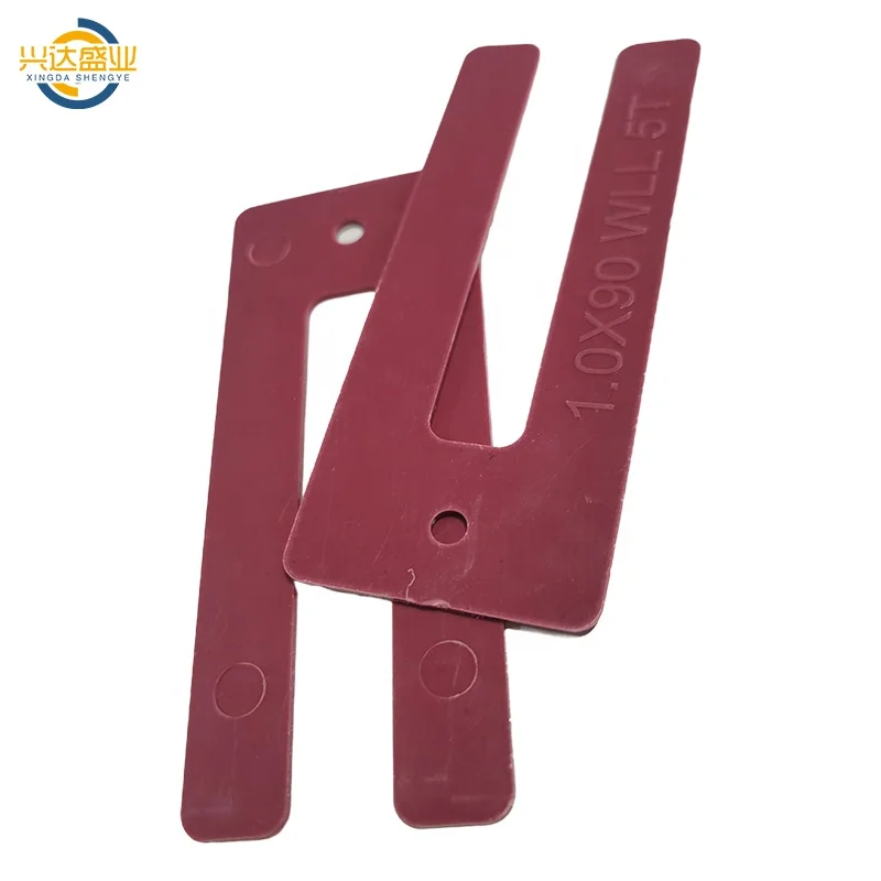 Custom 90mm Flat Plastic U Shims Leveling Waterproof Window Packer Shims Horseshoe Packers Building Weatherproofing Made PP