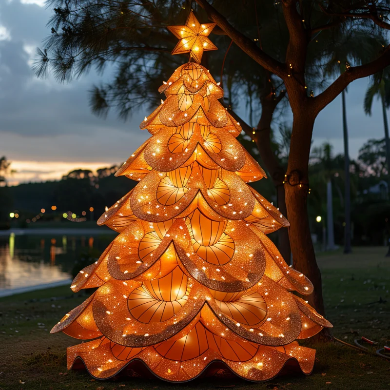 Wholesale Outdoor Waterproof LED Lighted Holiday Event Conical Christmas tree motif light