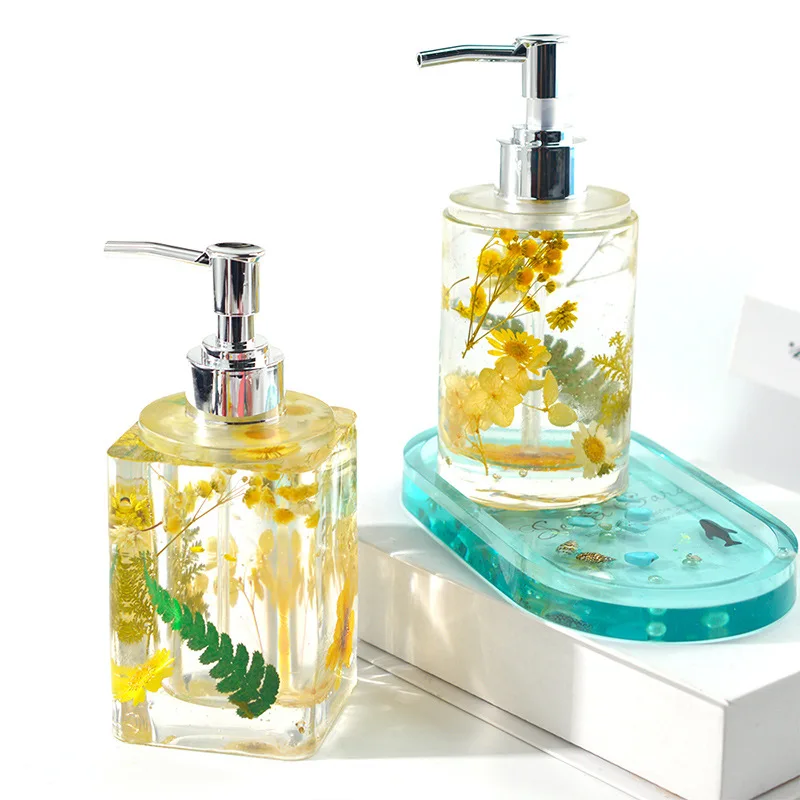 Diy Epoxy Resin Mold Perfume Bottle Mold Hand Sanitizer Dispenser Mold Resin Silicone Mould