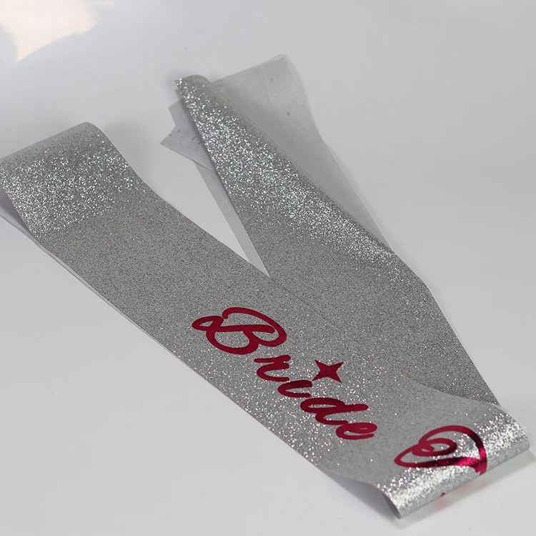 Розово-розовый/золотистый Блестящий Пояс для девичника/пояс для невесты для украшения вечеринки