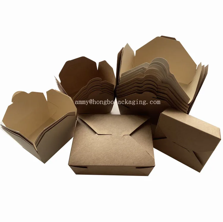 Food Grade Kraft Take-Out Boxes Wholesale Sturdy Take Away Boxes Take Away Food Container