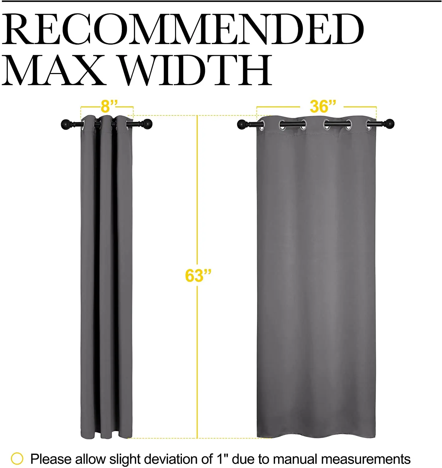 ATAYA Thermal Insulated Solid Grommet Blackout Curtain For Bedding