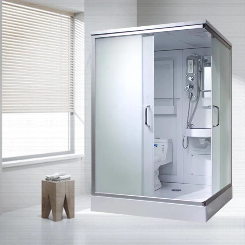 Modern Luxury All In One Bathroom Unit Prefab Bathroom Unit Shower Cabin With Toilet rv shower room portable Square Round