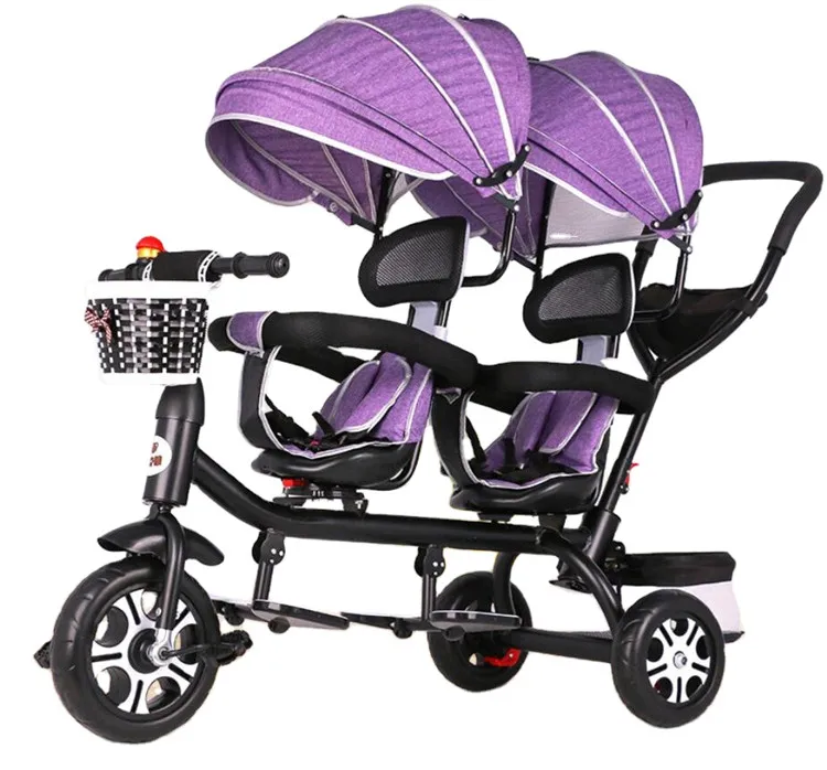 Cheap factory CE 3 wheels  try cycle model baby double tricycle kids pedal trike for sale
