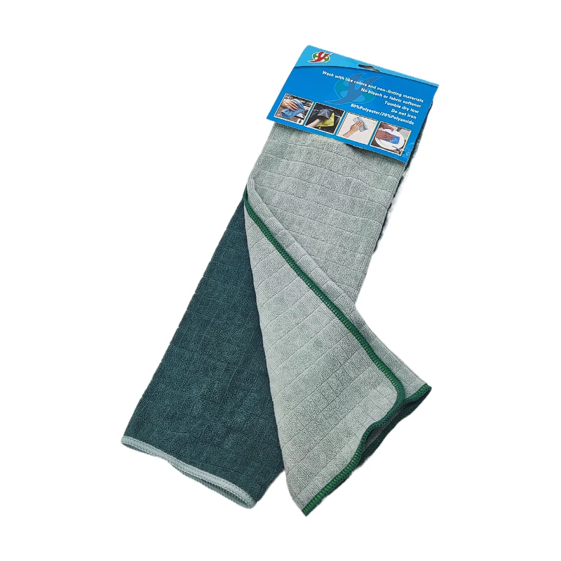 40X40cm microfiber small grid cloth car detailing towel for auto buffing polishing wash glass window wax cleaning cloth