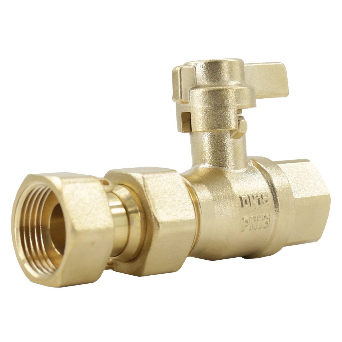 BMAG OEM & DOM DN15 PN16 Straight type Brass Lockable Ball Valve Water Meter Valve WIth Extension Part