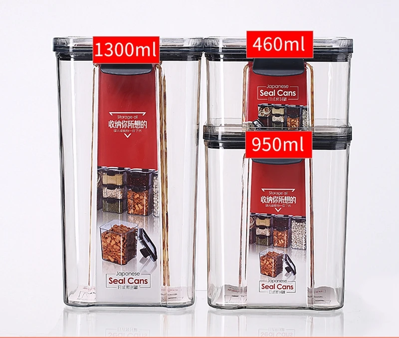 Amazon Hot-sale customized BFA free food plastic cereal grain storage box container