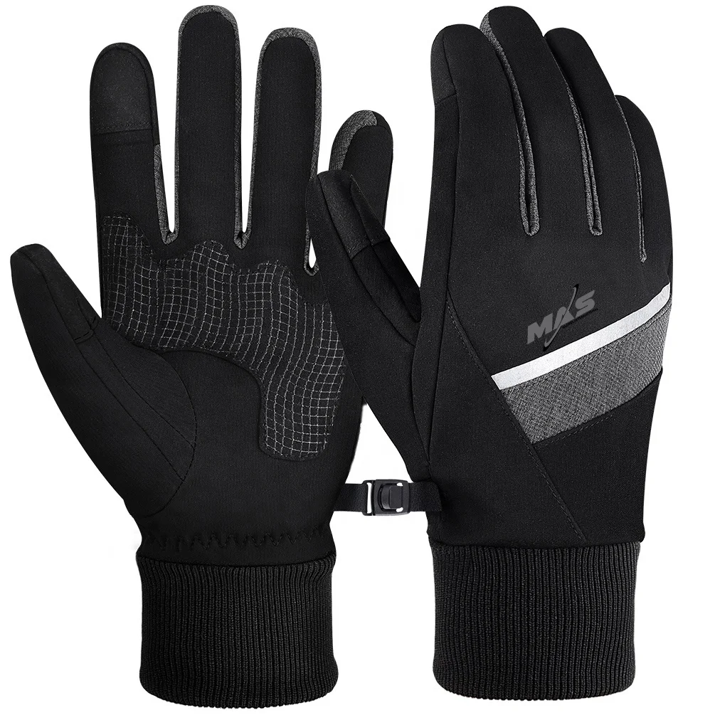 Touch Screen Winter Cold Weather Thermal Windproof Gel Bike Gloves Winter Cycling Gloves for Man 3M Thinsulate Gloves