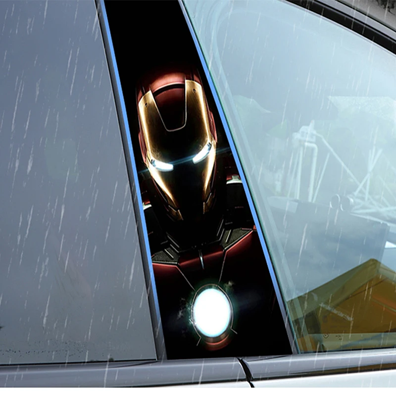 2Pcs B Pillar Trim Cover Center Window Cover Car Window Molding Trim B-Pillars Sticker Vinyl Decals for Car Pillar B