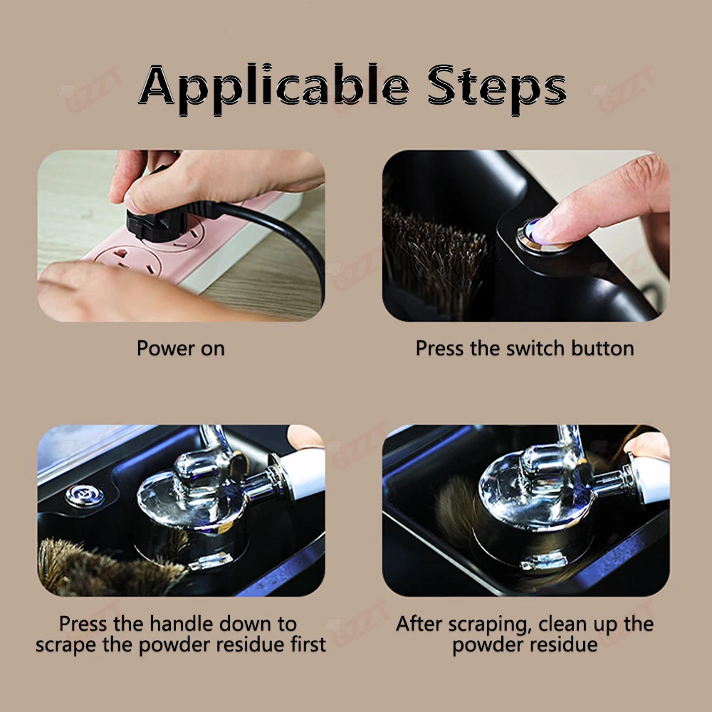 20w Automatic Coffee Portafilter Knock Box Machine 110V 220V Large Capacity Slag Tank Electric Espresso Portafilter Cleaning Box