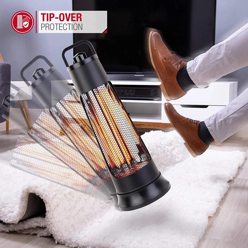 600W waterproof IP24 floor standing table outdoor garden camping infrared electric carbon heater