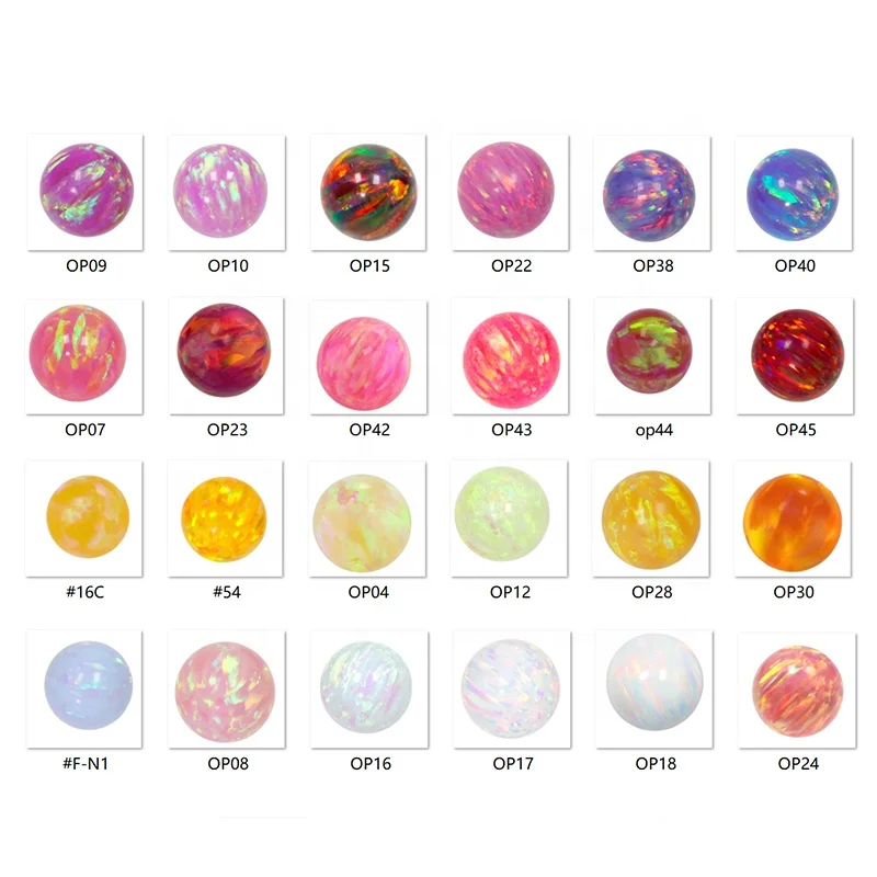 wholesale price Various Color Smooth Ball synthetic opal for jewelry