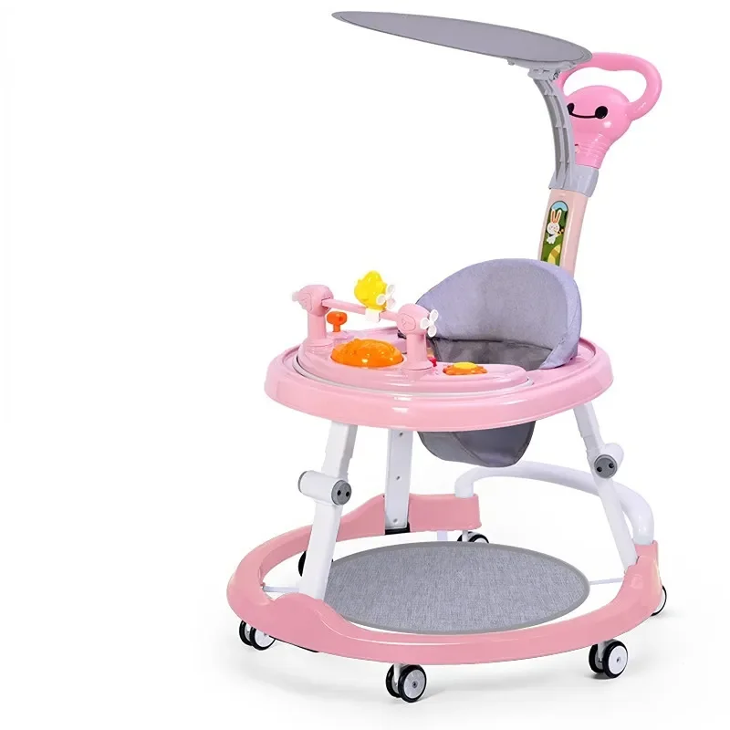 music Adjustable height baby walker assistant around we go baby walker with wheels and seat Baby Walker With Handle Bar