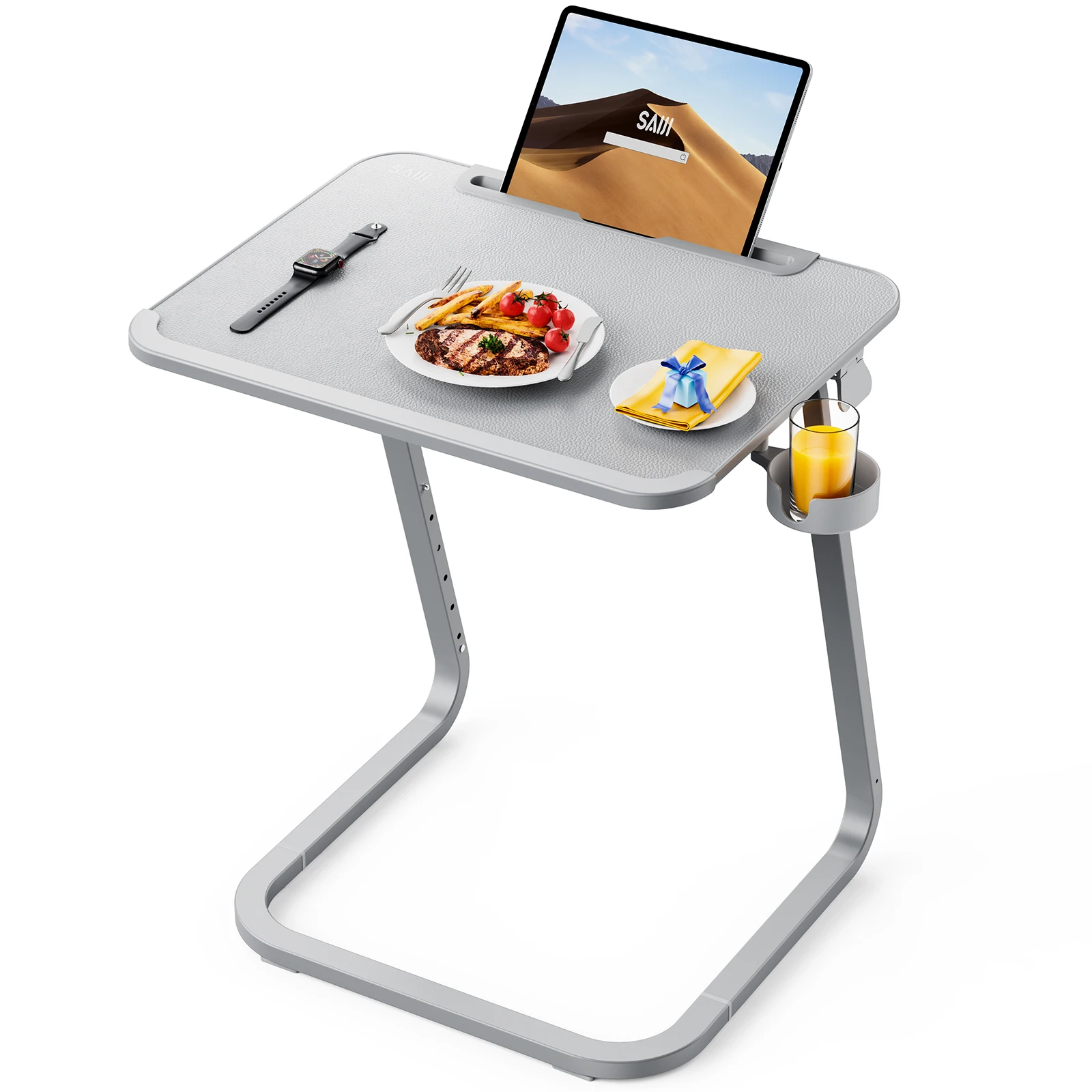 Новинка 2022, складной столик XGear для телевизора, регулируемый столик над кроватью для еды, закусок, еды с подставкой для планшета