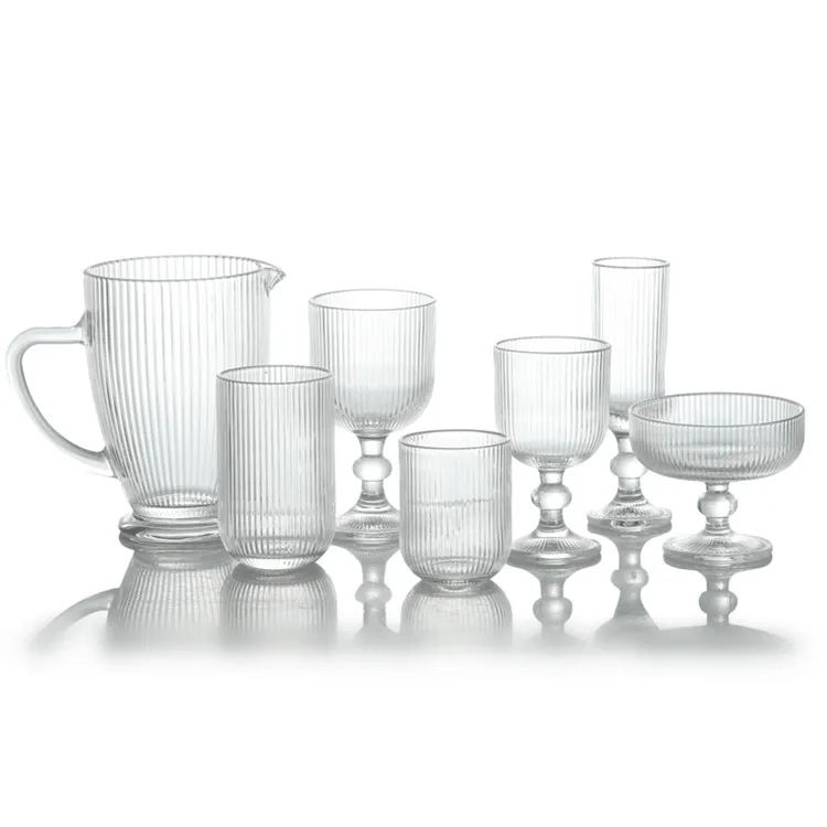 Good Quality Stemmed Cocktail Bar Restaurant Glasses Set For Wine And Water