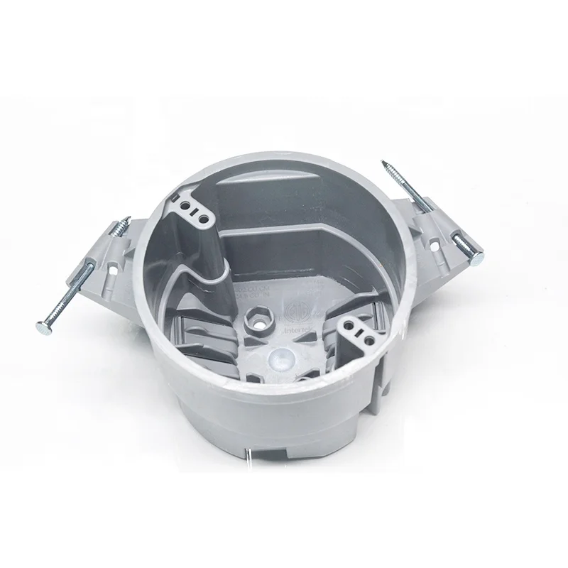 ROUND NAIL-ON EL BOX 24.5 CI Nonmetallic Cable Box In-Wall Junction Electrical Switch box 2Hr Fire Rating