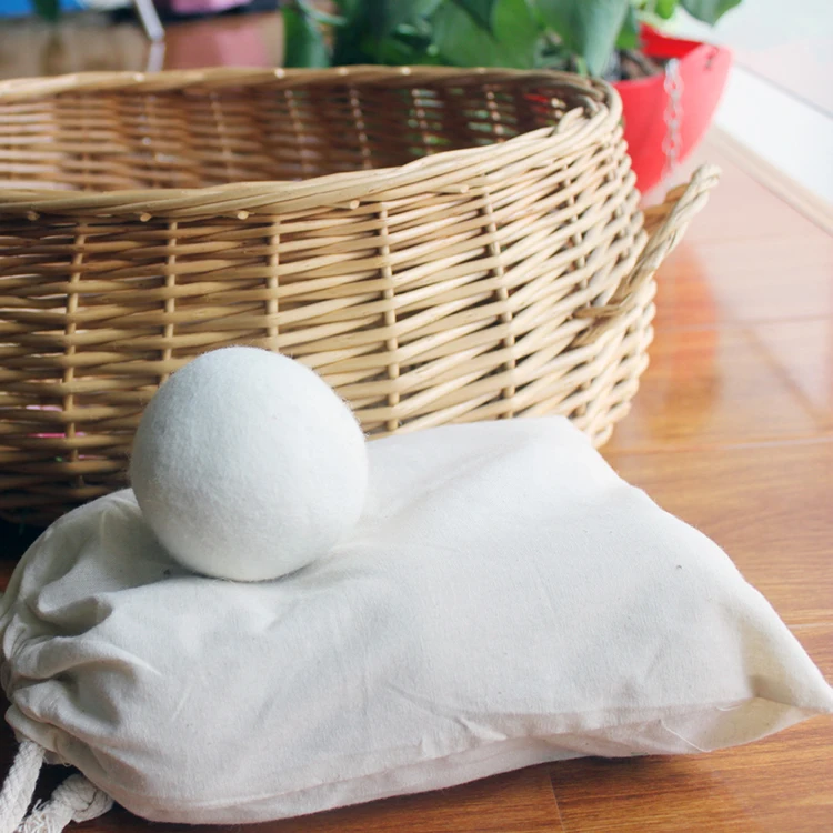 Hot sell Resuable White Organic Lamb Wool Dryer Balls in laundry wool balls for dryer