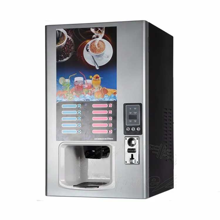 Automatic Commercial Instant Coffee Vending Machine with Coin Operated