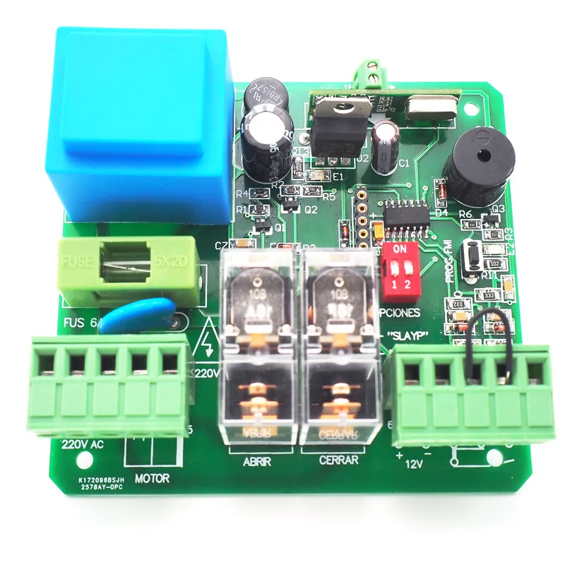 Приемник двери гаража, 220 В, 433 МГц, с 2 пультами