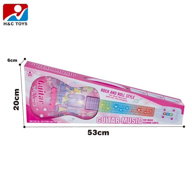 Best selling rock style toy guitar for kids with light and music