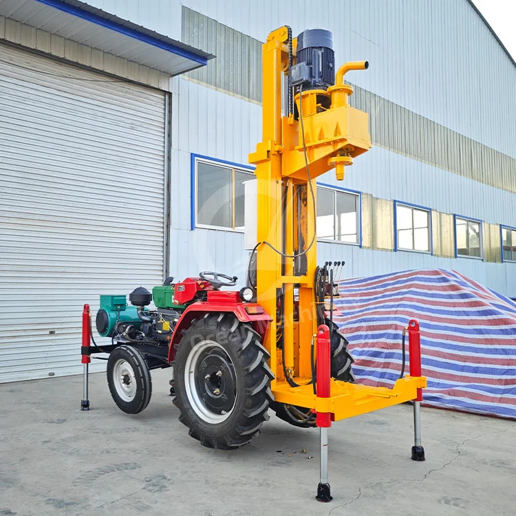 OCEAN Borewell Hydraulic Tractor Mounted 150m 100m Ground Water Well Drill Rig Bore Drill Machine