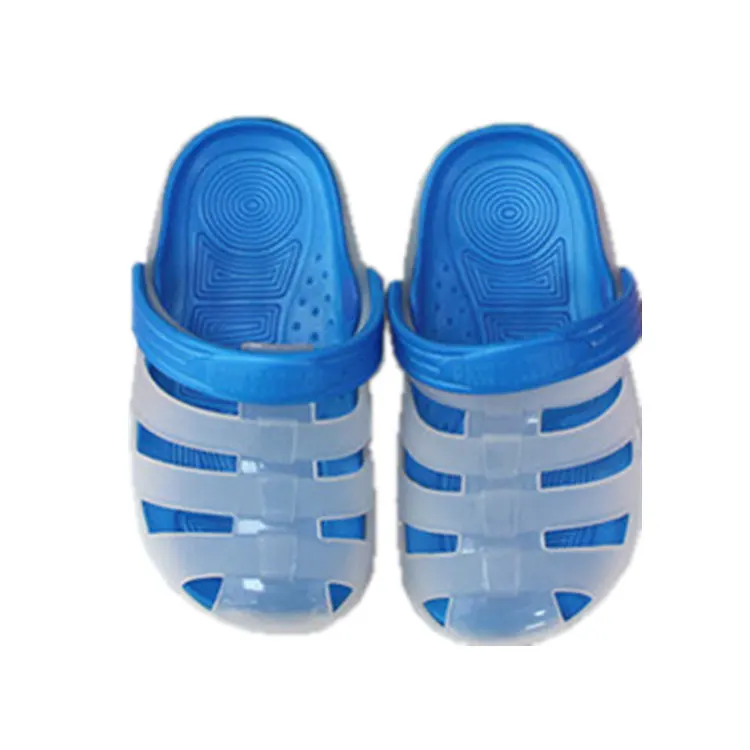 Hot Sale Girls Boys Summer Outdoor Pvc Blue Pink Green Rose Red Jelly Shoes Slippers Soft Sole Non-Slip Cute Sandals