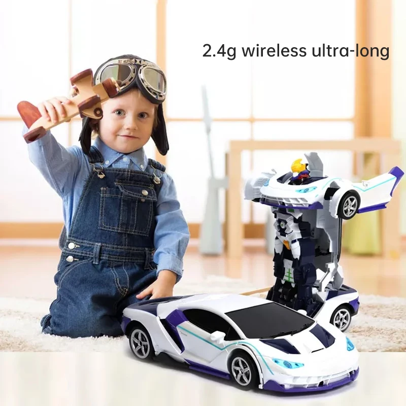 1:16  Degree Rotation Gift Electric RC Transformation Controlled Deformation Remote Control Transformation Toy Robot Car