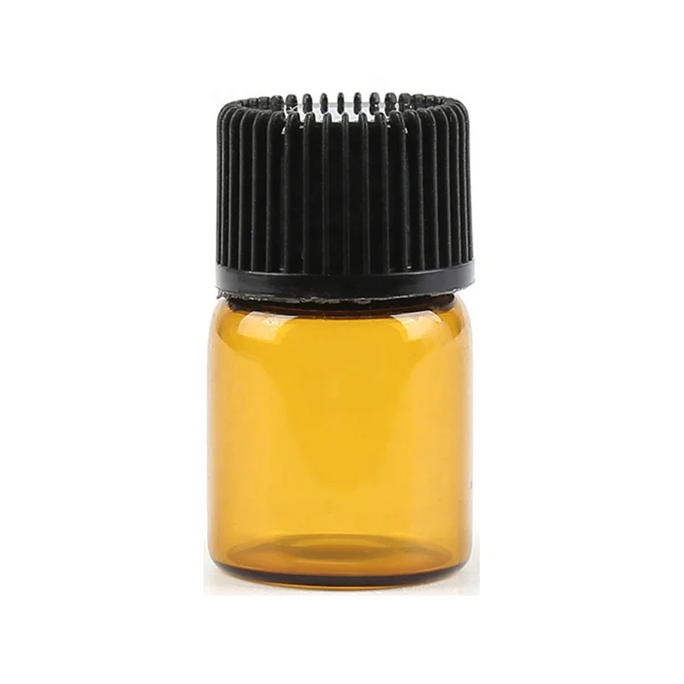 High quality Essential Oil Glass Bottle 1ml 2ml 3ml 5ml Mini Sample Clear Amber Colored Glass Vial