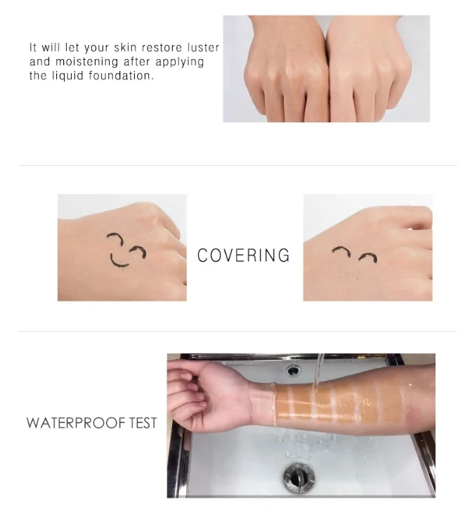 oem beauty highlighting liquid foundation organic face makeup concealer foundation for dry and oily skin
