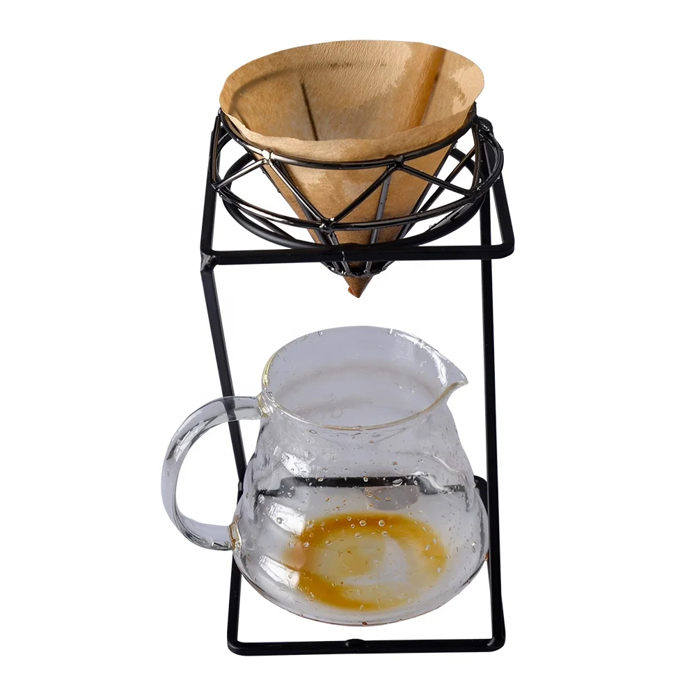 Factory Price Metal Coffee Dripper Rack Coffee Filter Holder Coffee Tea Leaf Filter Display Stand