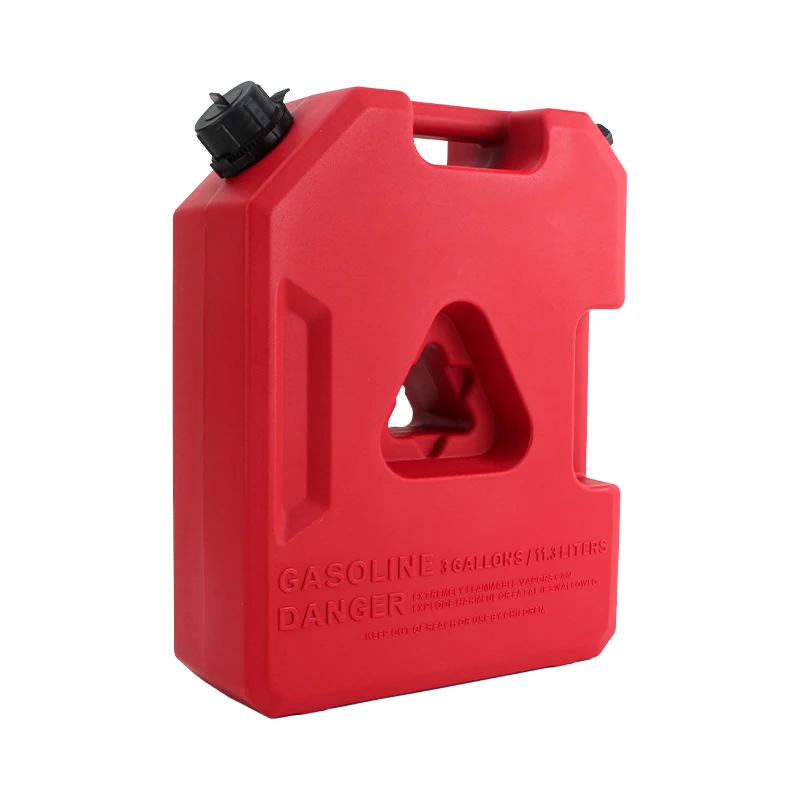 Red 3 Gallon 10Liter Gasoline Fuel Pack Water Container Gasoline Pack Storage Box with Pack Mount Lock with Backing Plate Base