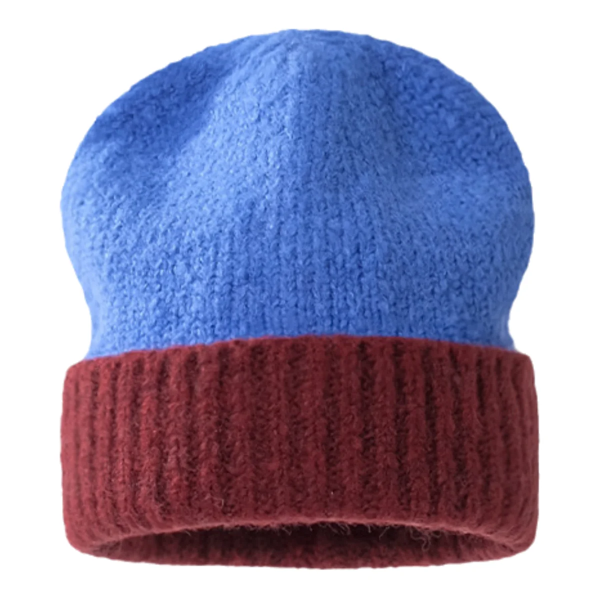 Colorful Wool Blend Slouchy Beanie Hat Warm Ribbed Knit Stretch Skull Cap for Women Men