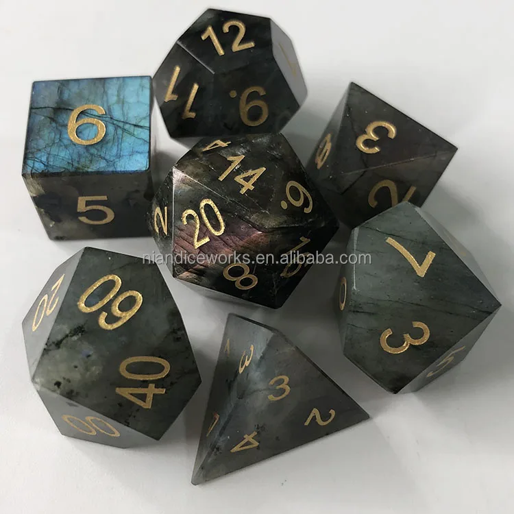 Nian dice manufacturer  supplier wholesale low moq card board games  cyanite gemstone dice