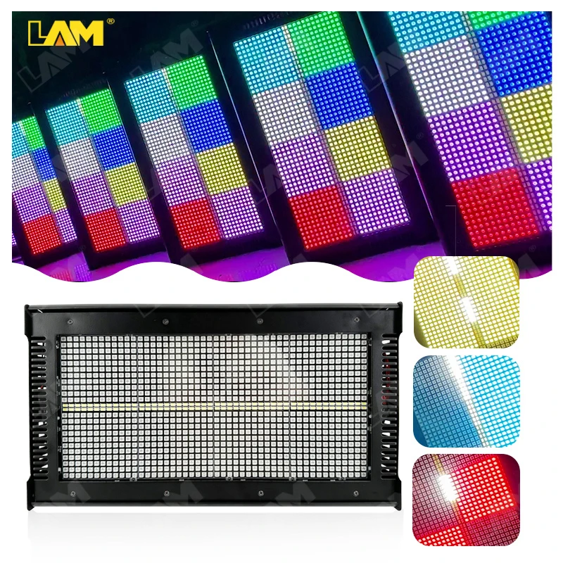 LAM 1000w 5050 LED Strobe Light RGB 3in1 Color Event Disco Flash Light 8 Segment 960pcs 5050 Led For Stage Strobe Matrix Light