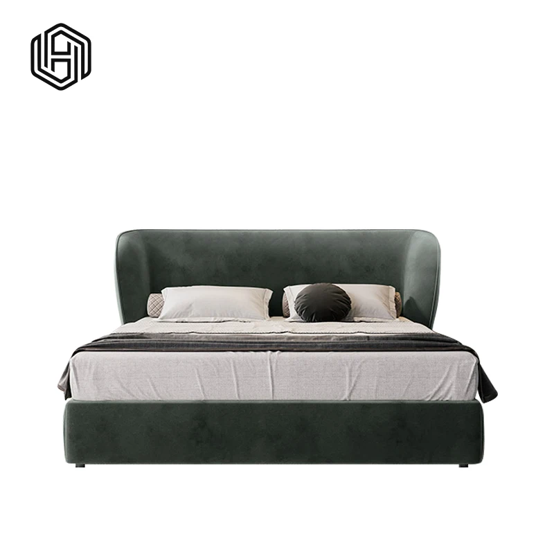 
Huijuyoupin Free Sample High Quality Functional Double King Size Latest Soft Exclusive Genuine Fabric Beds In China 